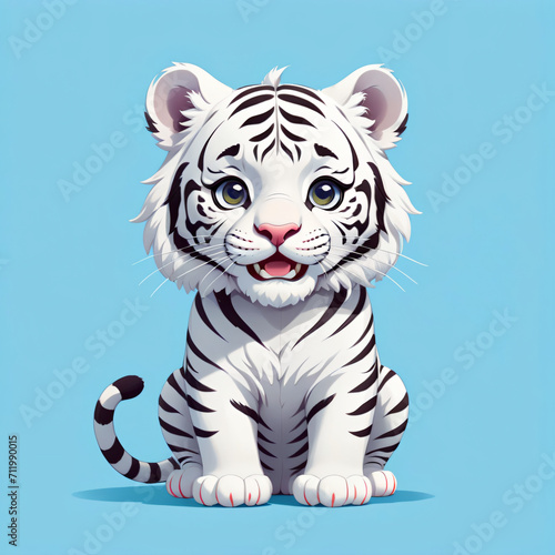 Cartoon baby white tiger  27