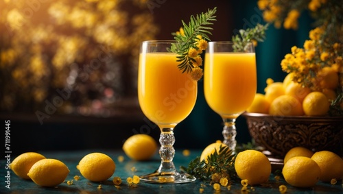 Refreshing orange juice in premium glass with studio lighting and background, cinematic drink photography