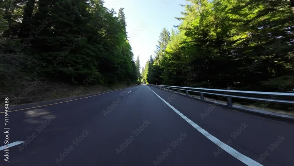 Redwood Highway Northbound 1 03 Front View in Stafford Driving Plates of North California USA Ultra Wide