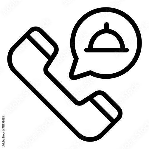 Phone Call for order food icon