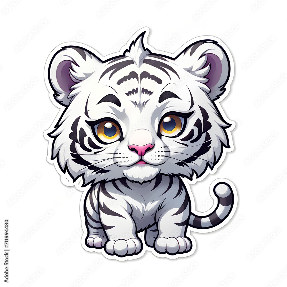 Fototapeta premium white tiger sticker #2