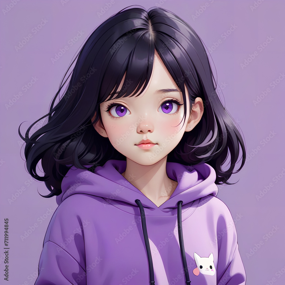 purple hoodie girl purple hoodie girl
