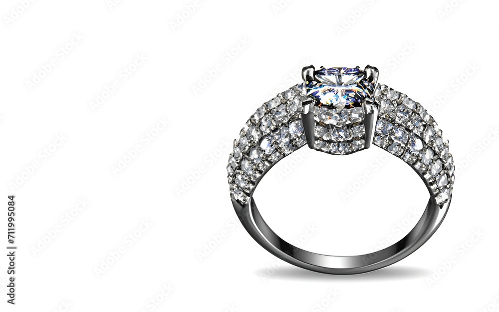 Diamond Wedding Ring Illustration Diamond Wedding Ring Illustration