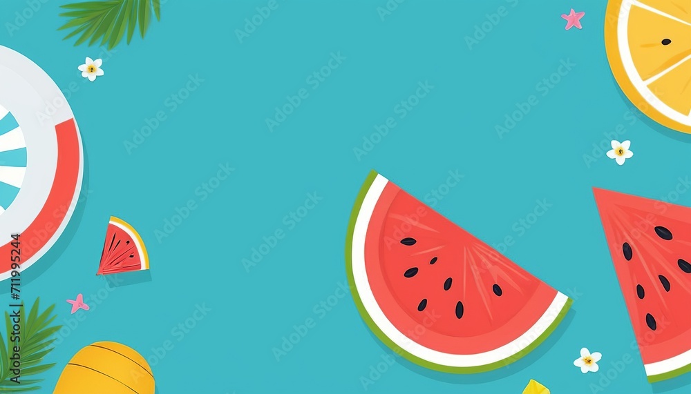 Cute Illustration of a Fresh Summer Background Cute Illustration of a Fresh Summer Background