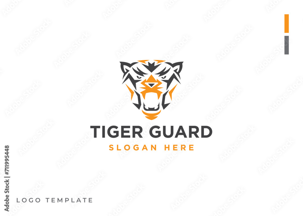 Obraz premium Guardian Tiger Logo Vector