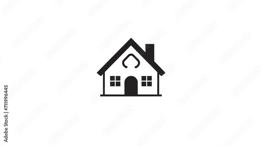 professional logo house in black on a white background. professional logo house in black on a white background.