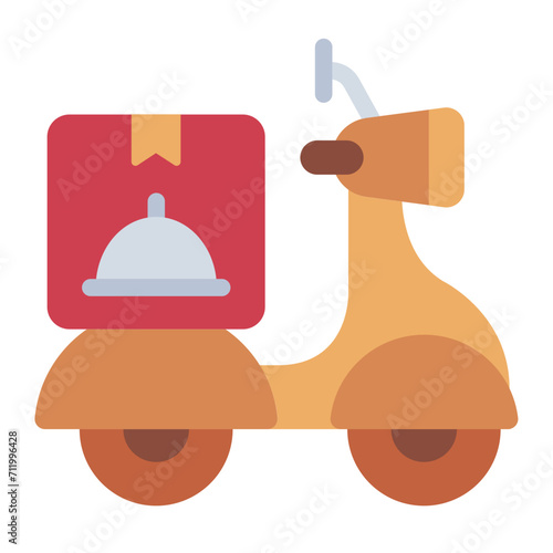 Food Delivery  with scooter icon
