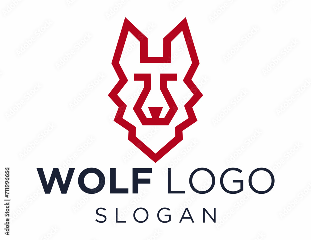 Obraz premium Logo design about Wolf on a white background. made using the CorelDraw application.