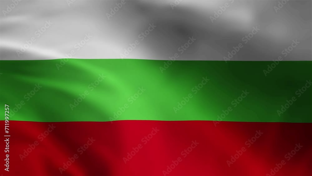4K Ultra HD Realistic Waving Flag Animation of Bulgaria 4K Ultra HD Realistic Waving Flag Animation of Bulgaria