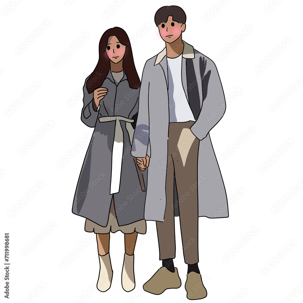 couple with bags