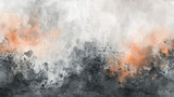 Abstract watercolor background on canvas with a dynamic mix of charcoal grey, antique white and copper