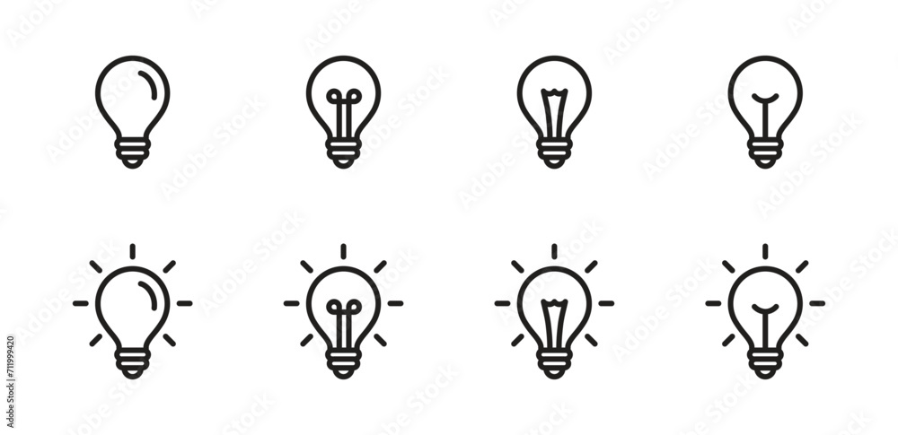 Lightbulb Icon Set. Bulb lamp icon, Lamp icons, Idea light bulb icon vector illustration. Lightbulb Icon Set. Bulb lamp icon, Lamp icons, Idea light bulb icon vector illustration.