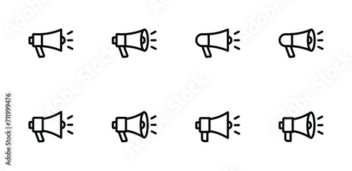 Megaphone icon set vector illustration