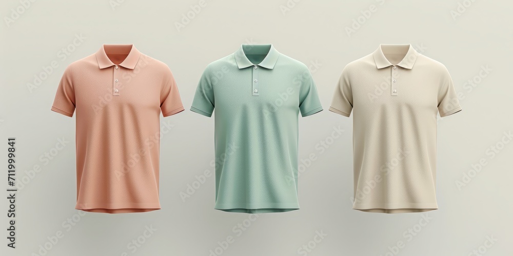 Pastel Meadows: A Symphony of Meadow Green, Soft Peach, and Ivory - Polo Shirt Mockup and Design Templates with Meticulous Detail Pastel Meadows: A Symphony of Meadow Green, Soft Peach, and Ivory - Polo Shirt Mockup and Design Templates with Meticulous Detail