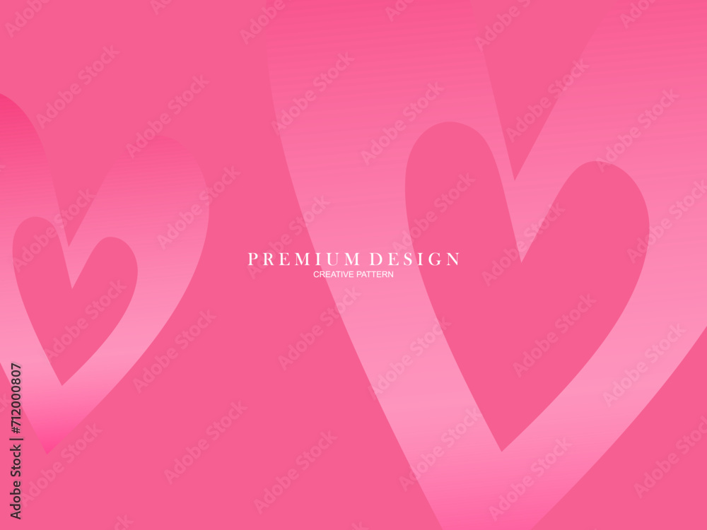 Pink heart background with modern concept. Romantic cute background. Pink heart background with modern concept. Romantic cute background.