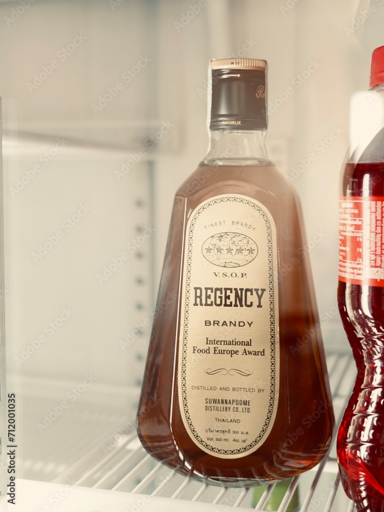 Thai Brandy , Regency is the most popular liquor alcohol bottle in