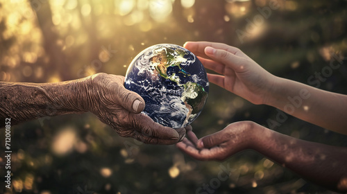 hands holding earth