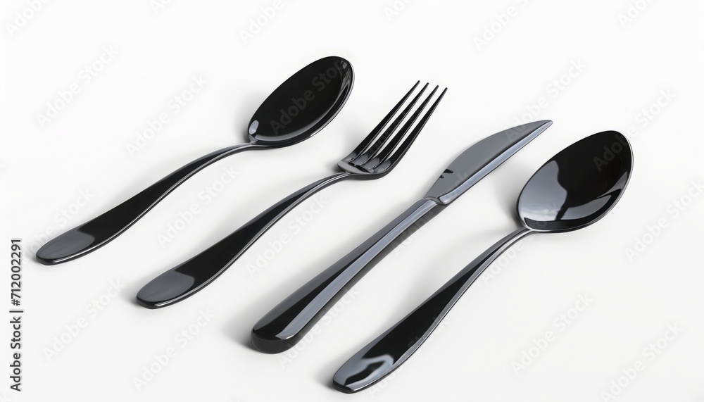 Mirror-Like Majesty: Stainless Steel Cutlery's Gleaming Elegance in 3D Isolation Mirror-Like Majesty: Stainless Steel Cutlery's Gleaming Elegance in 3D Isolation