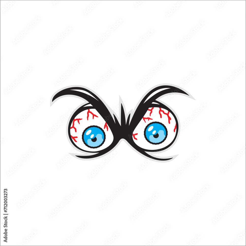 bulging eyes vector can be used as graphic design