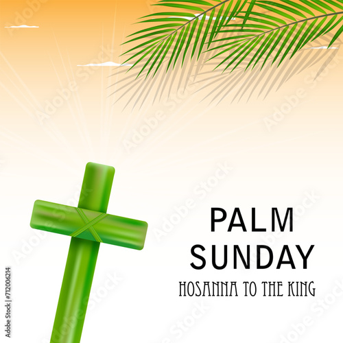 palm sunday vector illustration background. it is suitable for card, banner, or poster