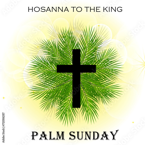 palm sunday vector illustration background. it is suitable for card, banner, or poster