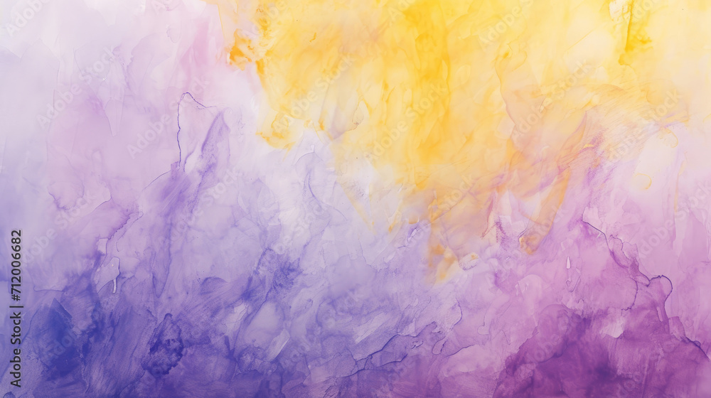 Abstract watercolor background on canvas with a dynamic mix of lavender, lemon yellow and sky blue Abstract watercolor background on canvas with a dynamic mix of lavender, lemon yellow and sky blue