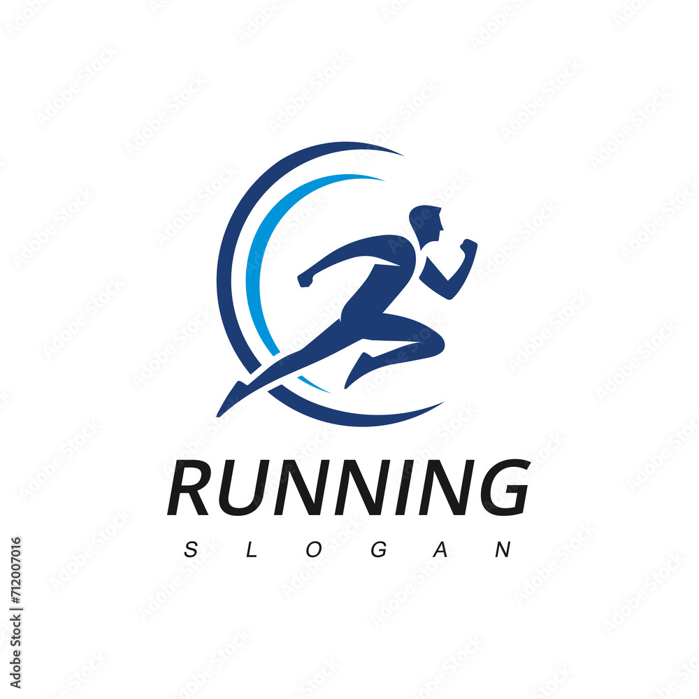 Running Man Logo Designs. Delivery Sport Fitness Logo