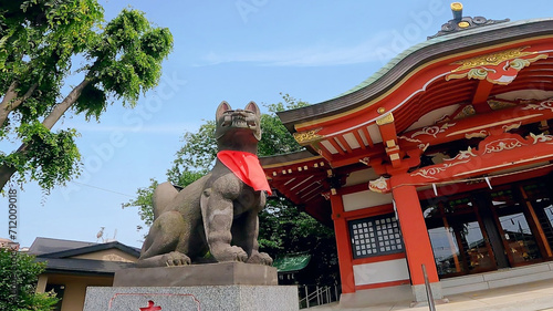 Wakabayashi Inari Shrine, a shrine in Setagaya-ku, Tokyo, Japan. The date of foundation is unknown, but it is assumed that the shrine already existed in the middle of the Edo period (1603-1868), as it © 真由 野田