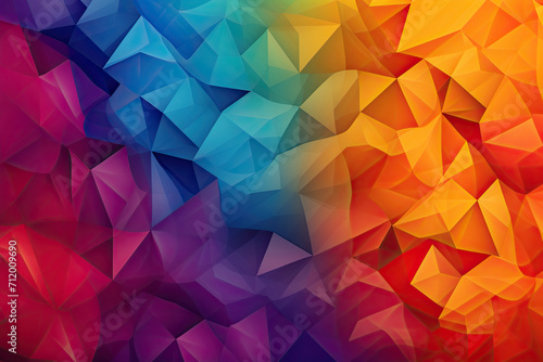 3D Geometric Polygon Texture  Abstract Background with Autumn Patterns and Pride Colors for Black History Month