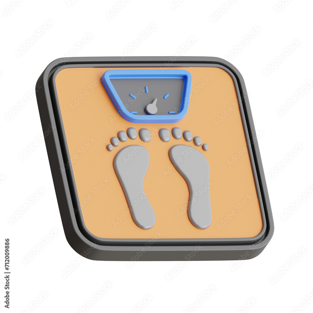3D Weight Model Balancing Health and Fitness Goals. 3d illustration, 3d ...