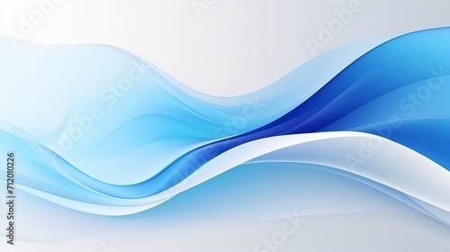 Blue and white abstract waves