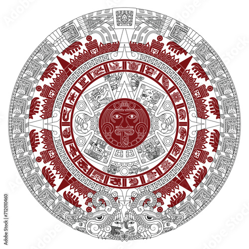 Solar calendar of the ancient Aztec civilization