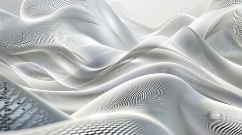 Abstract silver background poster with dynamic waves. Technology network vector illustration.