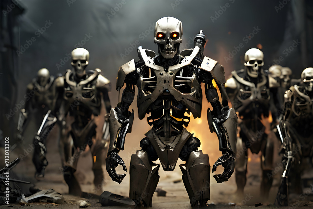 robot skeleton army