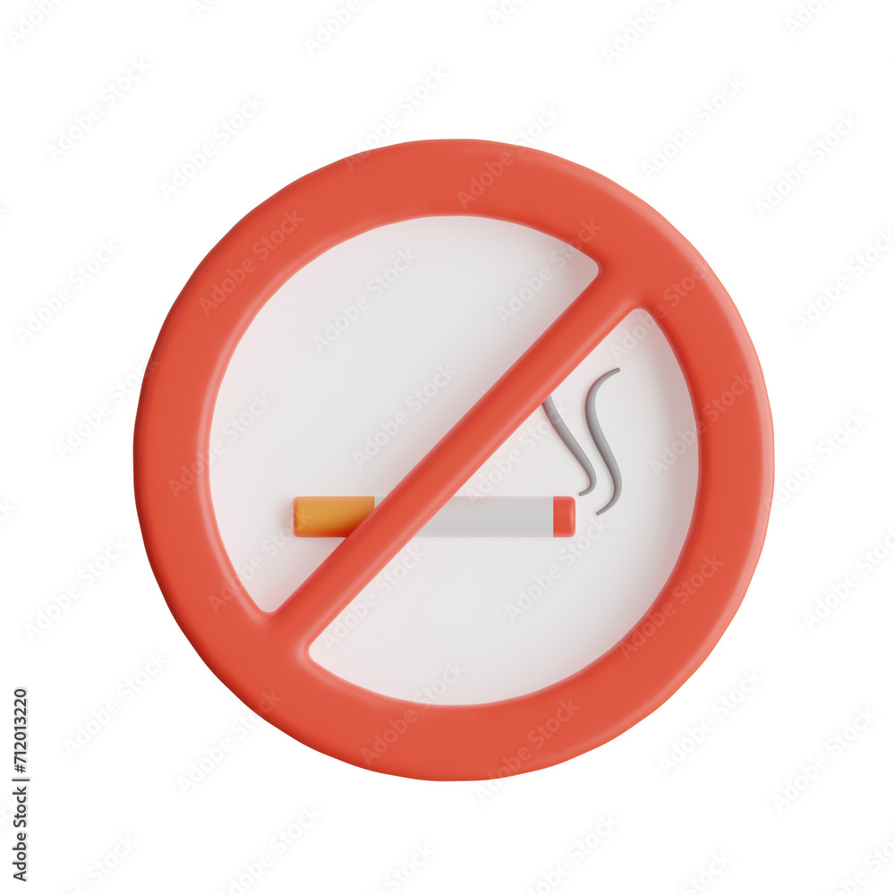 3D No Smoking Sign Model Importance of Smoke-Free Areas. 3d illustration, 3d element, 3d rendering. 3d visualization isolated on a transparent background 3D No Smoking Sign Model Importance of Smoke-Free Areas. 3d illustration, 3d element, 3d rendering. 3d visualization isolated on a transparent background