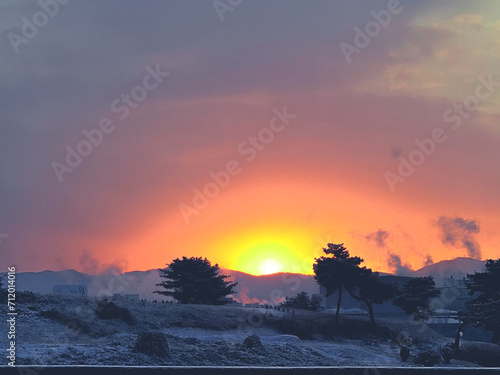 sunrise in the mountains