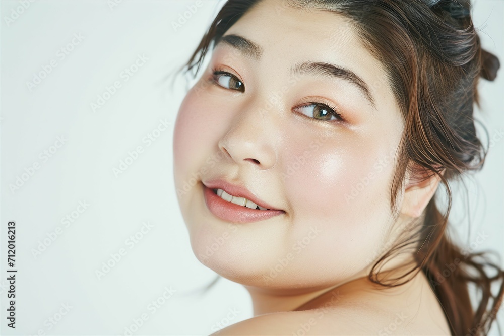 太っている日本人女性のポートレート(デブ・肥満・減量・ぽっちゃり・ダイエット・フィットネス) 太っている日本人女性のポートレート(デブ・肥満・減量・ぽっちゃり・ダイエット・フィットネス)