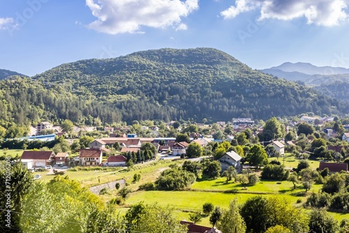 A scenic view of Cetinje, a historical capital of Montenegro