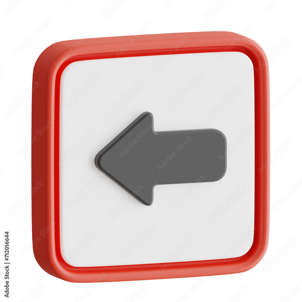 3D Left Arrow Sign Model Making Left Turns Safely. 3d illustration, 3d element, 3d rendering. 3d visualization isolated on a transparent background 3D Left Arrow Sign Model Making Left Turns Safely. 3d illustration, 3d element, 3d rendering. 3d visualization isolated on a transparent background