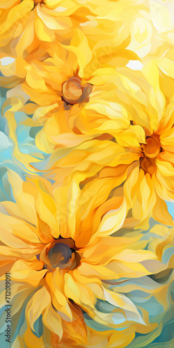 Abstract Sunflower background illustration