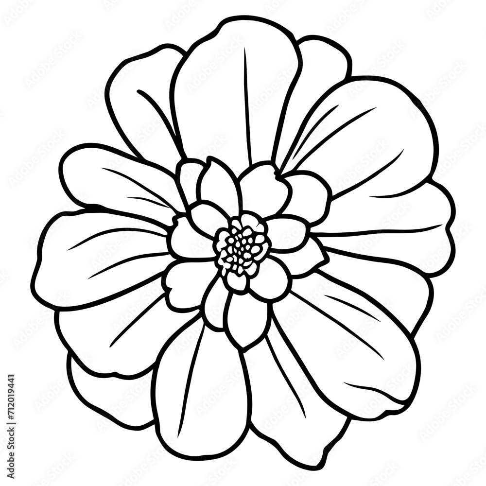 Hand drawn simple flower illustration Hand drawn simple flower illustration