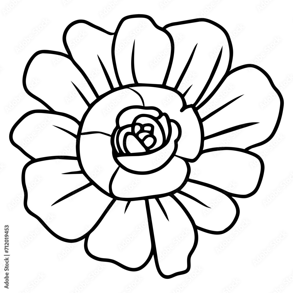 Hand drawn simple flower illustration Hand drawn simple flower illustration