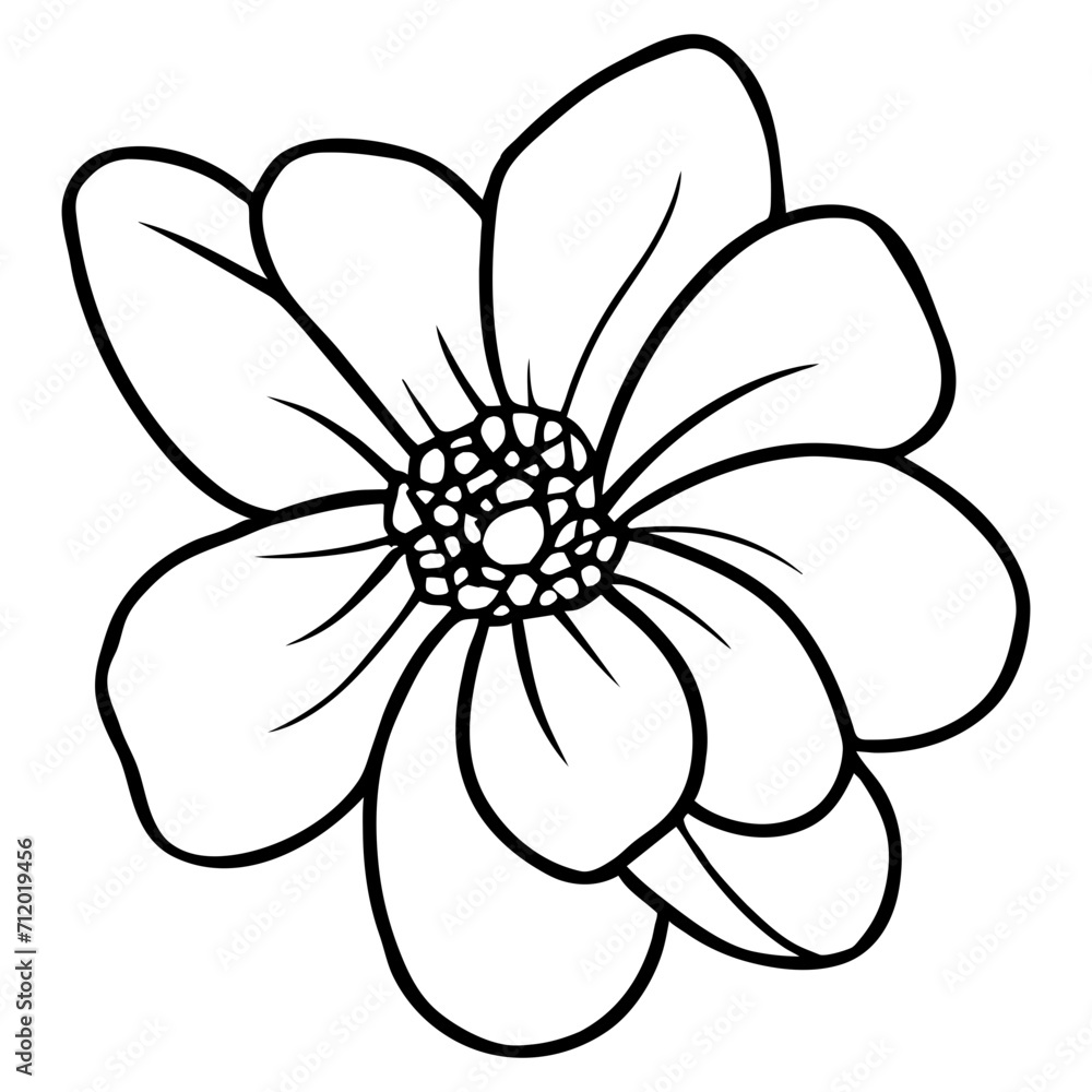 Hand drawn simple flower illustration Hand drawn simple flower illustration