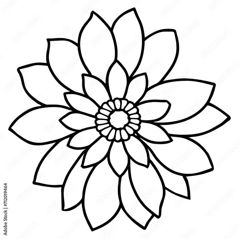 Hand drawn simple flower illustration Hand drawn simple flower illustration