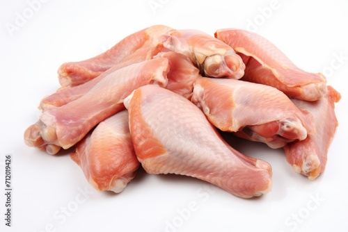 raw chicken wings isolated on white