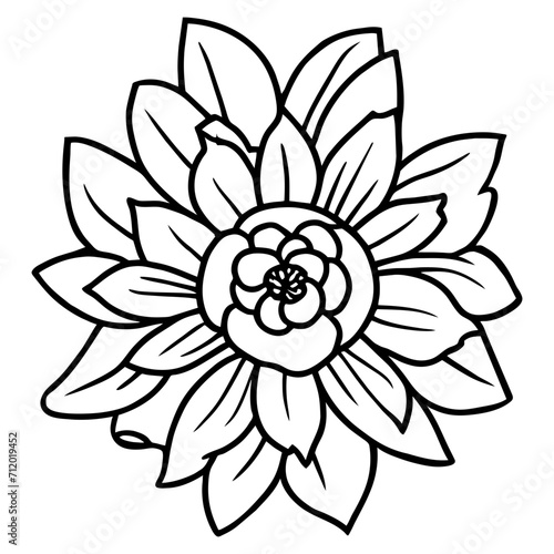 Hand drawn simple flower illustration