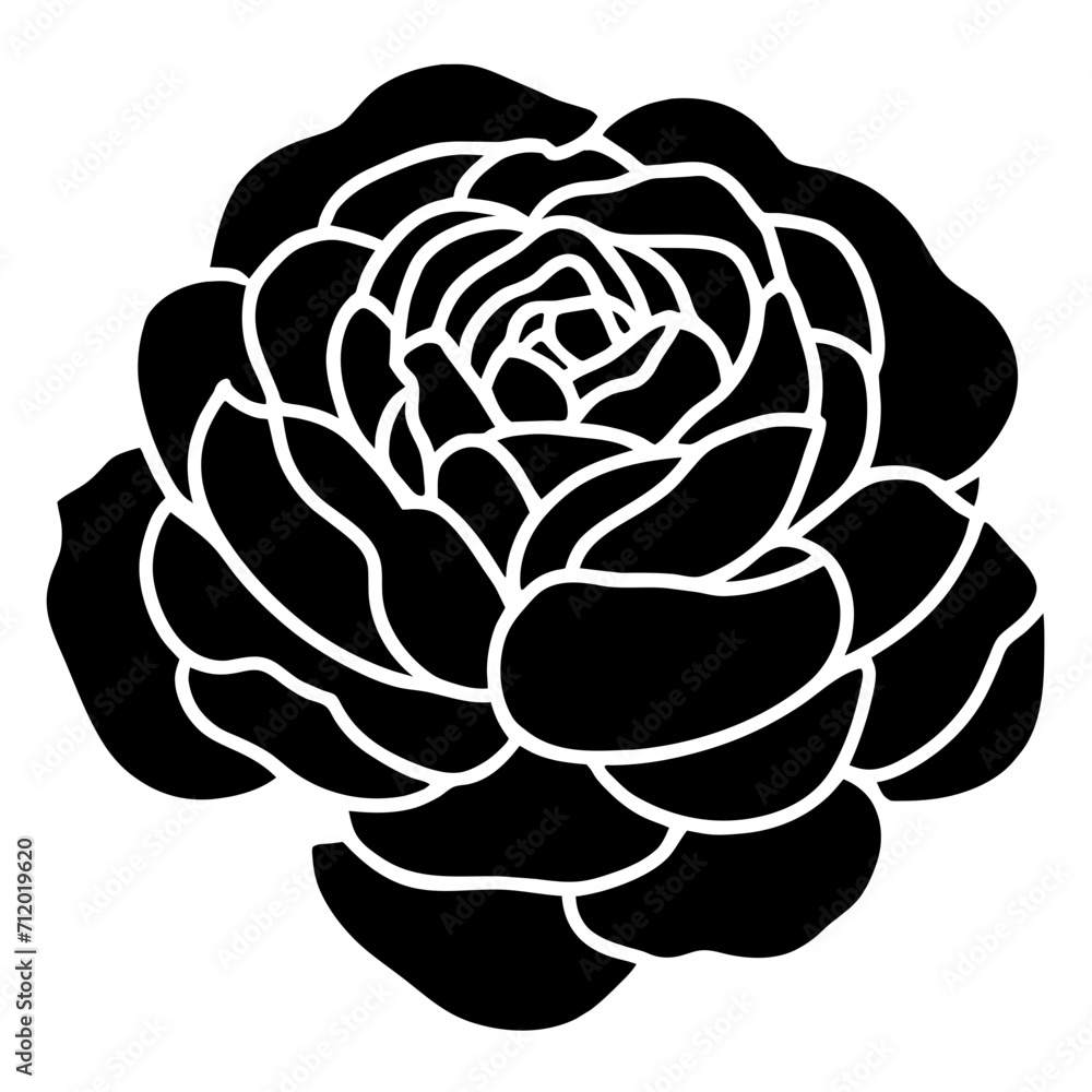 Hand drawn simple flower illustration Hand drawn simple flower illustration