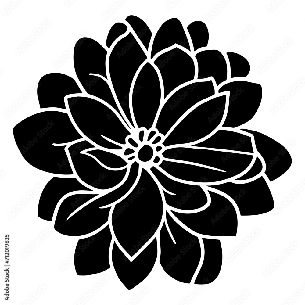 Hand drawn simple flower illustration Hand drawn simple flower illustration
