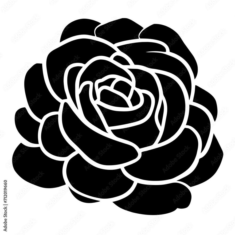 Hand drawn simple flower illustration Hand drawn simple flower illustration