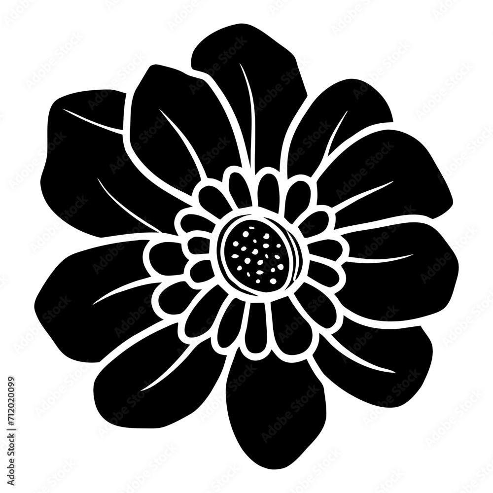Hand drawn simple flower illustration Hand drawn simple flower illustration